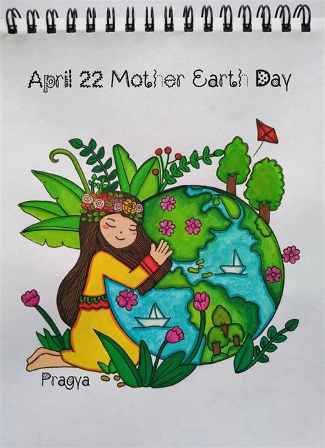 Happy Earth 🌎 Day ♻️ Pragya Arts 😇 in 2024 | Earth day drawing, Mother ...