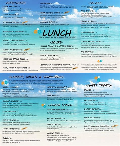 lunch - The Venetian on Grace Bay | Turks and Caicos