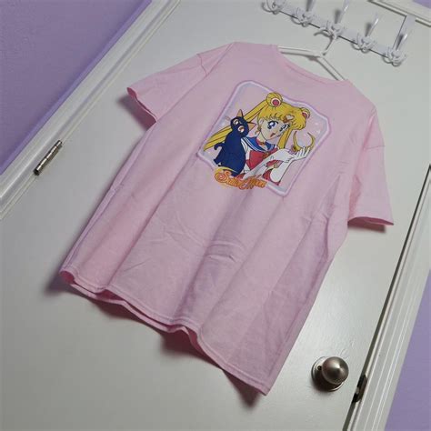 Sailor Moon Oversized Pink Graphic Tee Shirt 🌙💞💫🐈‍⬛ Depop