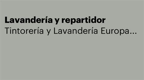 Se Requiere Personal Para Trabajar En Tintorer A Y Lavander A Europasec