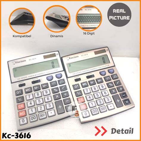 Jual Kalkulator Calculator Dekstop 16 Digit Angka Layar Ukuran Besar