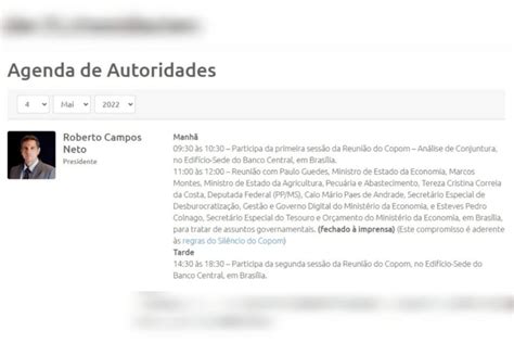 Campos Neto ainda não incluiu na agenda reunião secreta Bolsonaro