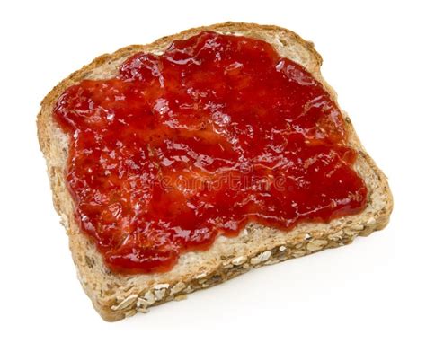 Strawberry Jam Sandwich Isolated On White Stock Photo Image 4583100