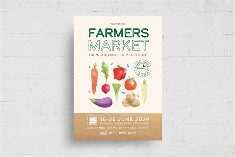 Farmers Market Flyer Template [PSD, AI, Vector] - BrandPacks