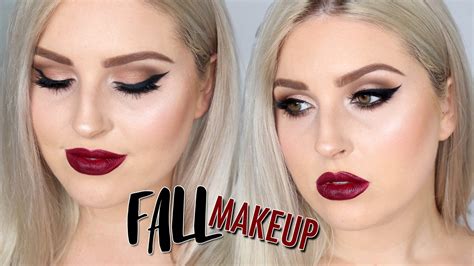 Fall Makeup Tutorial ♡ Deep Berry Lips And Smokey Eyes Youtube