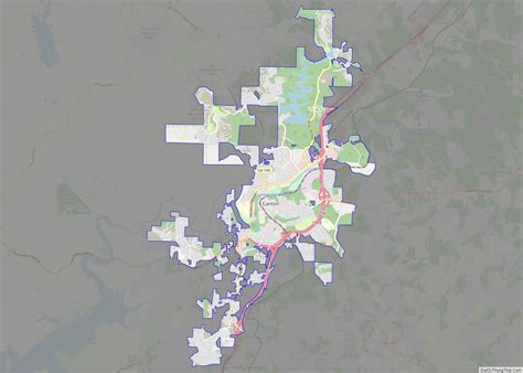 Map of Canton city, Georgia - Thong Thai Real