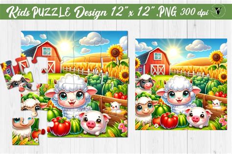 Kids puzzle | Baby Farm animals (3212508)