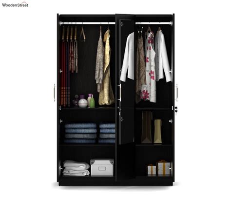 Buy Kosmo Optima Door Engineer Wood Wardrobe Flowery Wenge Finish