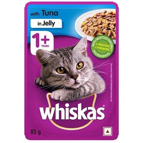 Buy Whiskas Wet Cat Food Adult 1 Year Tuna In Jelly For Balanced