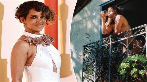 Halle Berry Drinks Wine Naked On Her Balcony Youtube