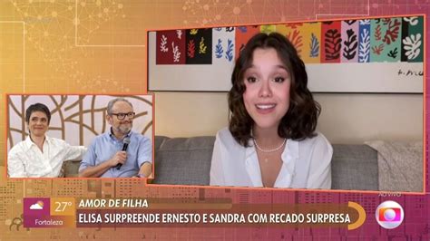 Sandra Annenberg E Ernesto Paglia Se Emocionam Mensagem Da Filha