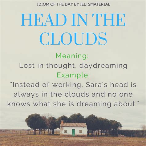 Head In The Clouds - Idiom Of The Day For IELTS Speaking ...