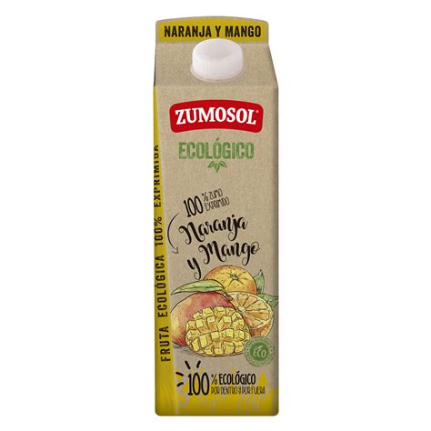 Zumo de naranja y mango ecológico Zumosol brick 1 l Zumosol