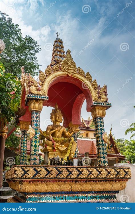 Lord Brahma At Wat Phra Yai Temple Ko Samui Island Thailand Stock