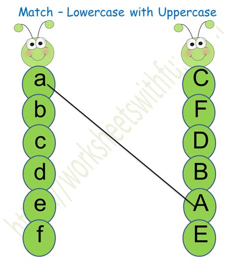 Lower And Uppercase Match Worksheet