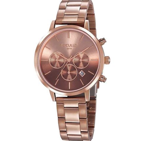 Tokaia Importados Relógio Seculus Feminino Analógico Rose Gold