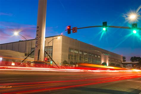 Spacex Headquarters In Hawthorne California As A Long Exposure Shot