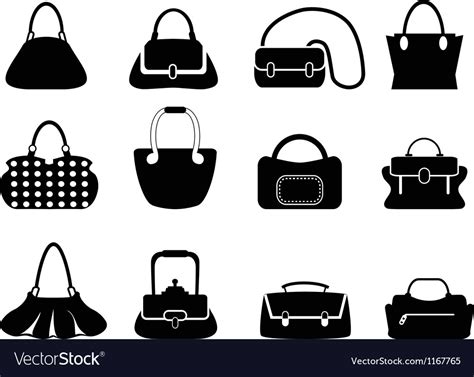 Bags silhouettes Royalty Free Vector Image - VectorStock