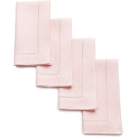 Amazon Solino Home Hemstitch Cotton Linen Dinner Napkins Set Of