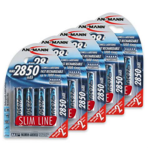 Ansmann 2850 Mah Aa High Capacity Rechargeable Batteries 20 Pack Ebay