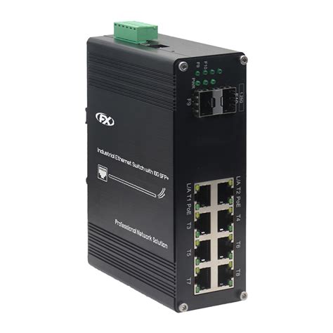 Industrial 8 Port 10 100 1000T 802 3at PoE 2 Port 1000BASE X Ethernet