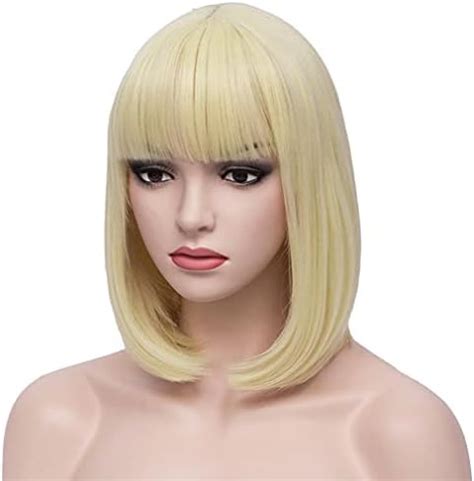 Amazon Beron Inches Blonde Bob Wig Short Straight Blonde Wig