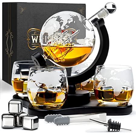 Maverton Whisky Karaffe Mit Gravur Schiff Mit Edelstahl Wasserhahn