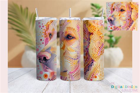 Golden Retriever Tumbler Wrap Graphic By Lizballew Creative Fabrica