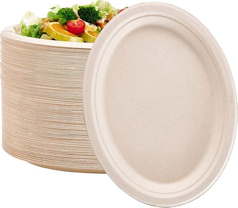 Amazon Vplus Compostable Oval Paper Plates Inch Pack