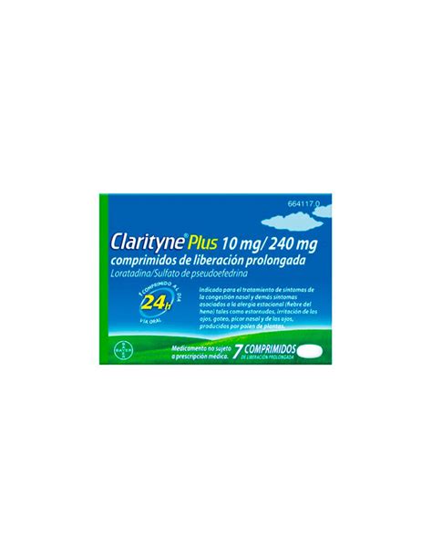 Clarityne Plus 10 Mg240 Mg 7 Comprimidos De Liberacion Prolongada