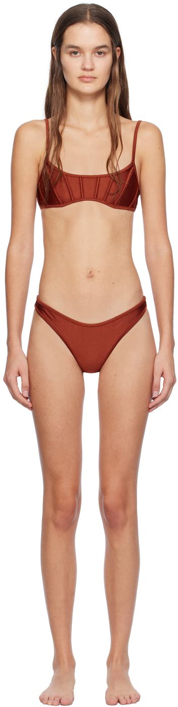 Brown Alight Bikini By Zimmermann On Sale