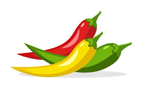 Hot Pepper On A White Background Vector Art At Vecteezy