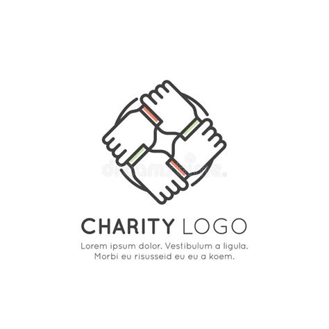 Logo Graphic Element Für Gemeinnützige Organisationen Und Spenden Mitte