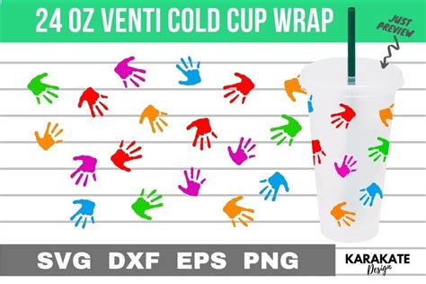 Awareness Hand 24 Oz Venti Cup Wrap Graphic By KARAKATE Creative Fabrica