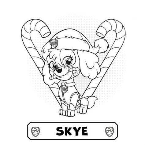 Paw Patrol Christmas Coloring Pages