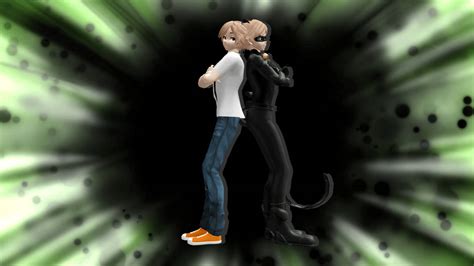 Adrien and Cat Noir models DL by AzuriteAnimatorMMD on DeviantArt