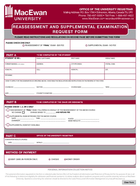 Fillable Online Reassessment And Supplemental Examination Request Form