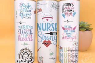 Nurse Life 20oz Tumbler Wrap Png Graphic By Dominiporke Creative Fabrica