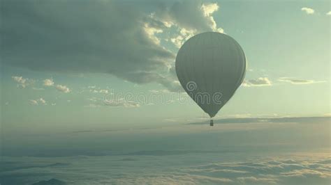 Serene Hot Air Balloon Flight Above Clouds Stock Photo Image Of Exploration Landscape 312428422