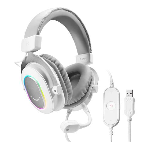 Fifine Ampligame H6 Mikrofonlu Gaming 7.1 Beyaz RGB Kulaklik | ITOPYA
