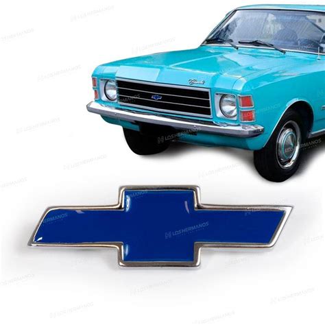 EMBLEMA GRAVATA CHEVROLET GRADE OPALA CARAVAN 1975 A 1979 AZUL