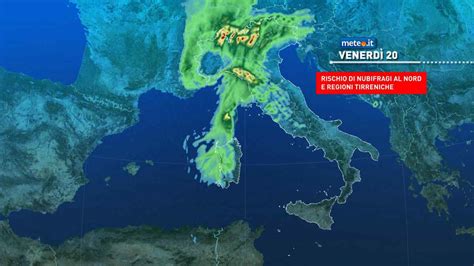 Forte Maltempo venerdì 20 pioggia abbondante e Scirocco con raffiche a