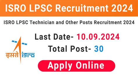 Isro Lpsc Recruitment Notification And Apply Online Form Sarkari