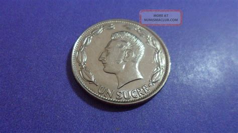 Ecuador One Sucre Uncirculated Dig Those Sideburns