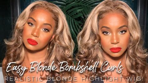 Realistic Blonde Wig And Easy Bombshell Curls Nadula Hair Wine N Wigs