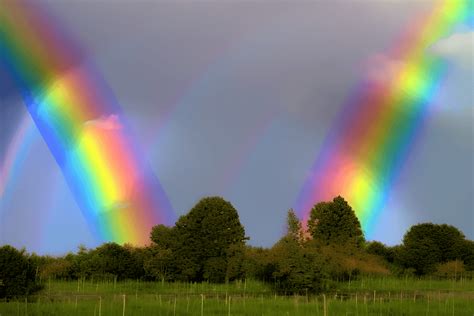 Sky Rainbow Raining · Creative Fabrica