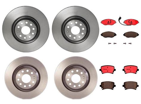 Vw Brakes Kit Pads Rotors Front And Rear Mm Mm Ceramic