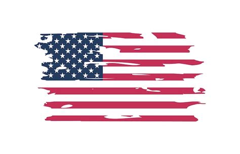 Bandera De Estados Unidos En Estilo Grunge Vector Premium