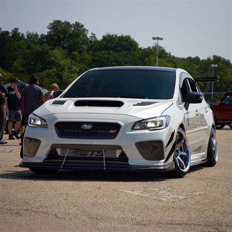 White Subaru Wrx Sti At North Suburbs Cars Coffee In Vernon Hills