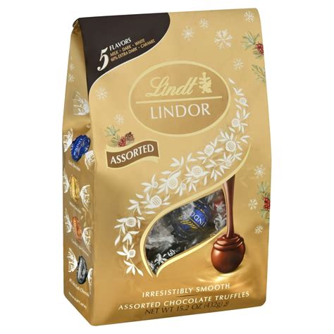 Lindt Lindor Assorted Chocolate Candy Truffles 15 2 Oz Bag Walmart